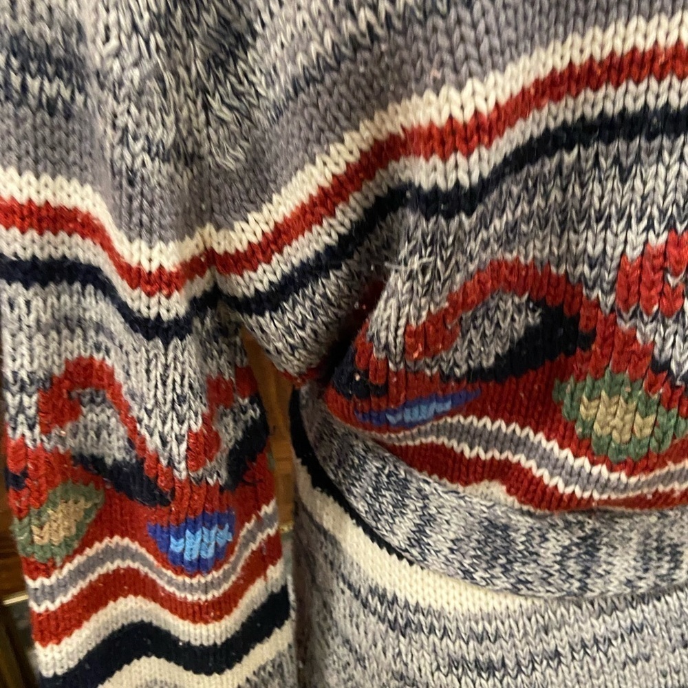 1970s vintage tie waist cardigan Size Medium - Picture 9 of 14